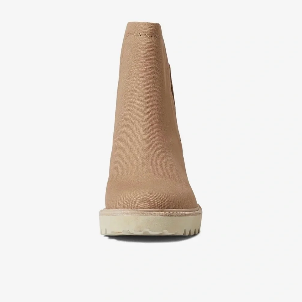 Tan Platform Ankle Boots - Picture 2 of 9